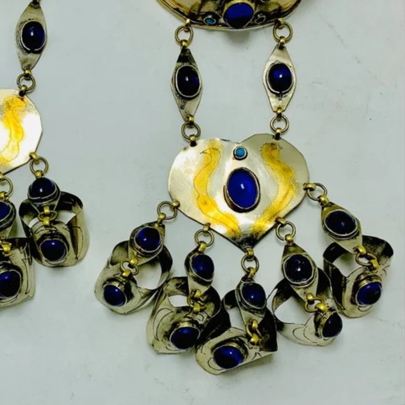 single Turkmen Style Bracelet With Rings, Unique Chain and Link Bracelet, Vintag - Picture 6 of 10